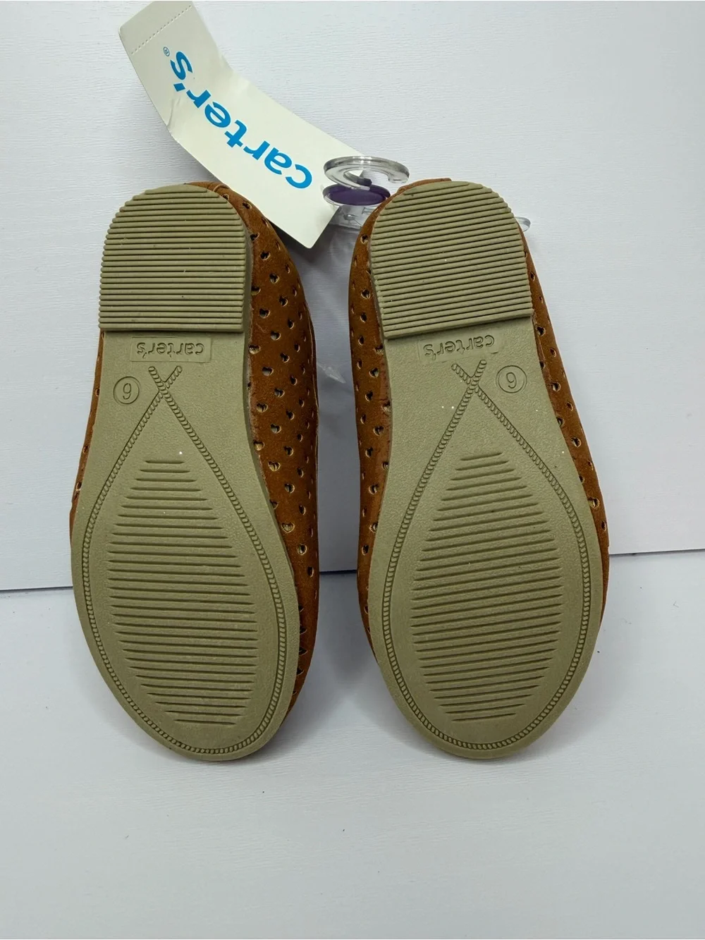 Carter's Toddler Girls Brown Perforated Mary Jane Ballet Flats Shoes Size 6 NWT